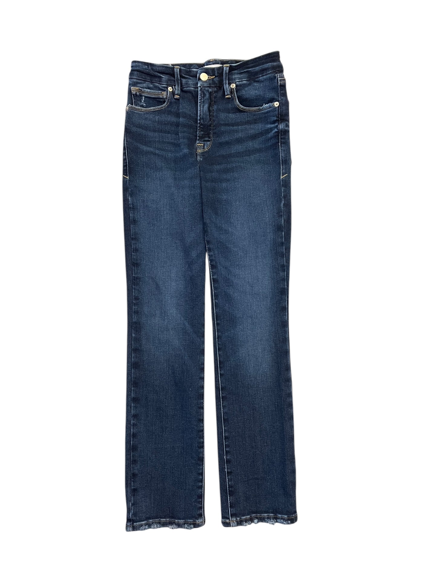 Jeans Straight By Good American In Blue Denim, Size:2