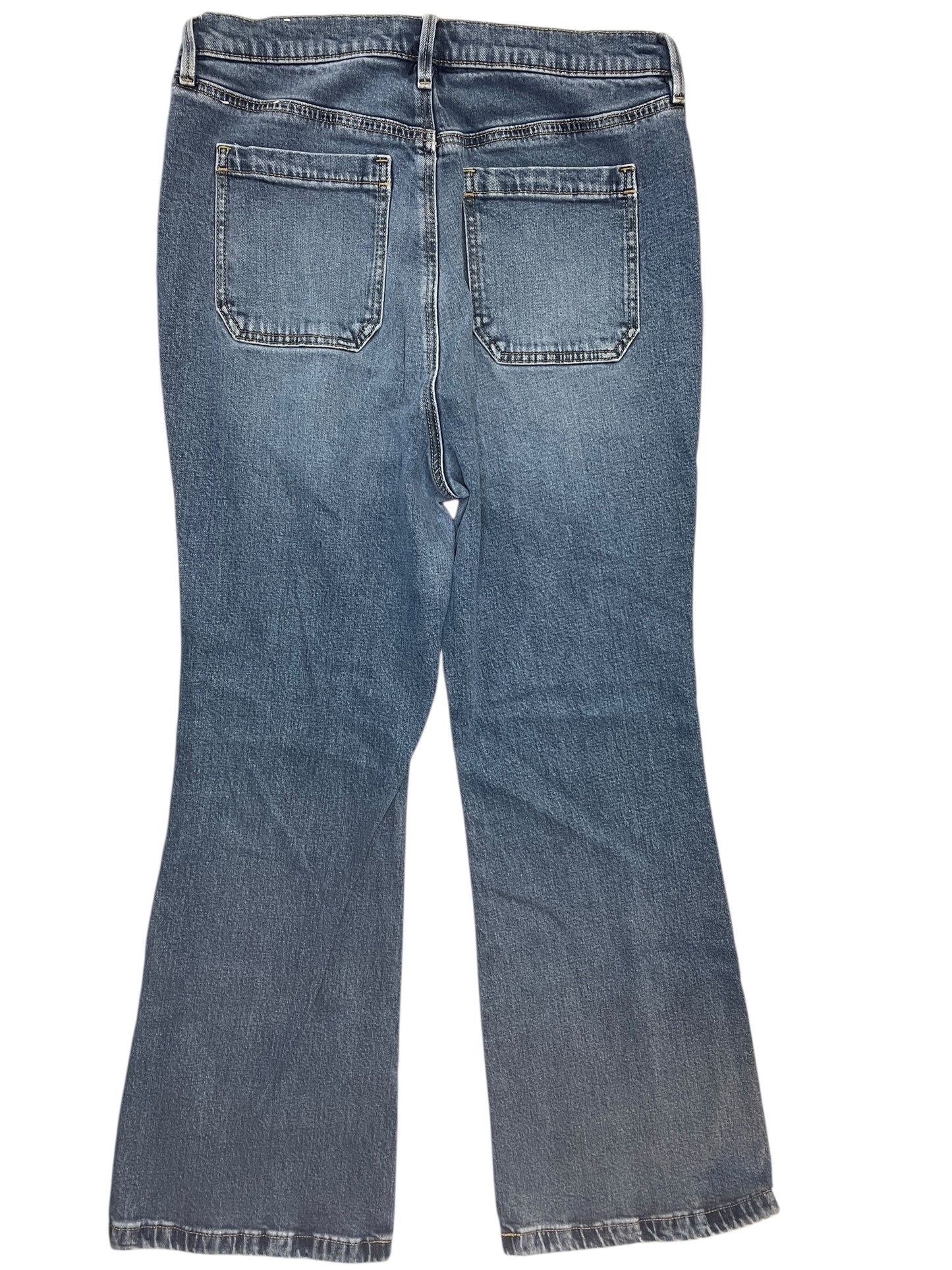 Jeans Flared By Ann Taylor In Blue Denim, Size:12P