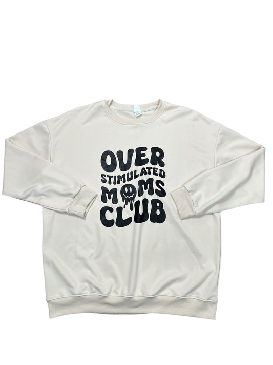Sweatshirt Crewneck By Clothes Mentor In Cream, Size:Xl