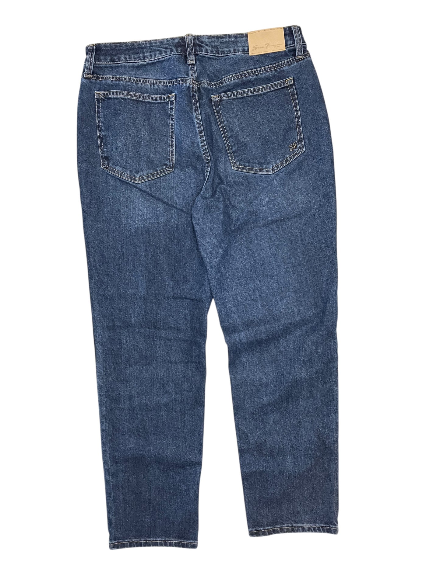 Jeans Straight By Seven 7 In Blue Denim, Size:12
