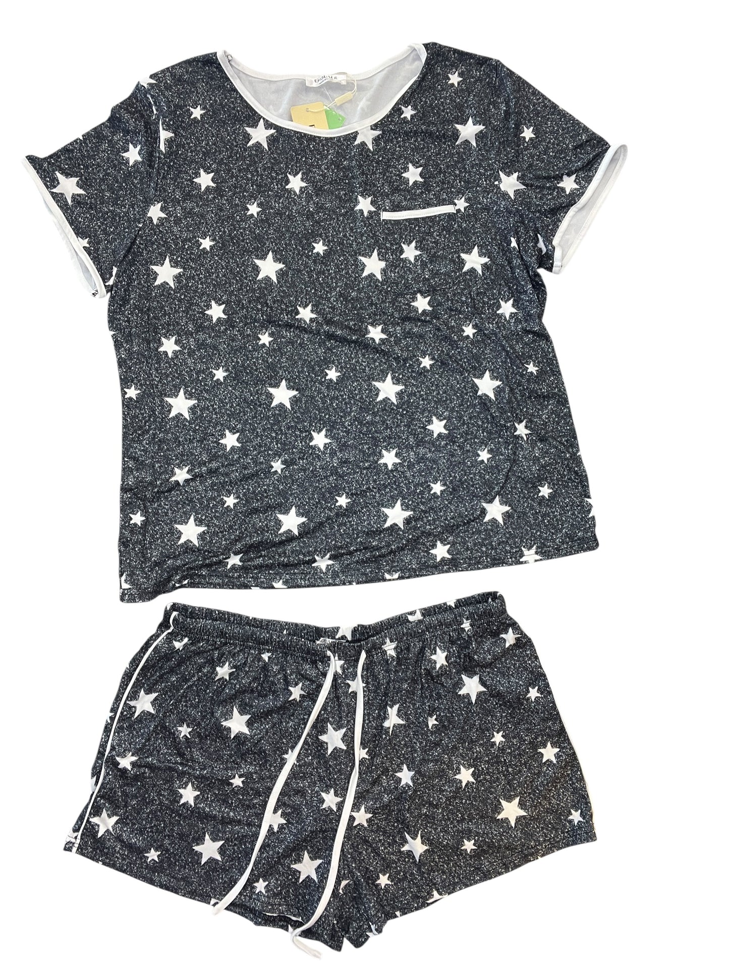 Pajamas 2Pc By Ekouaer In Black, Size:Xl