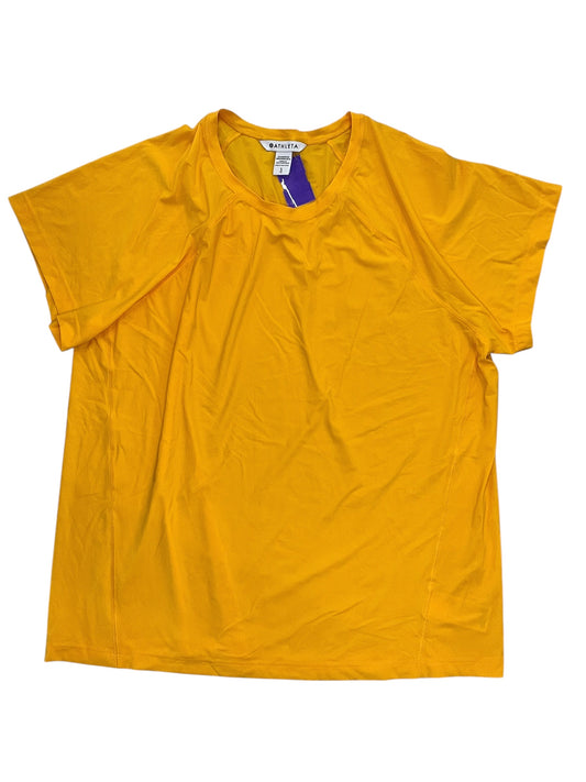 Athletic Top Ss By Athleta In Yellow, Size:L