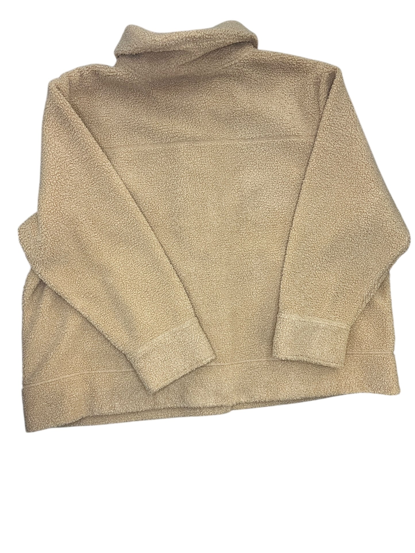 Jacket Faux Fur & Sherpa By Clothes Mentor In Tan, Size:3X