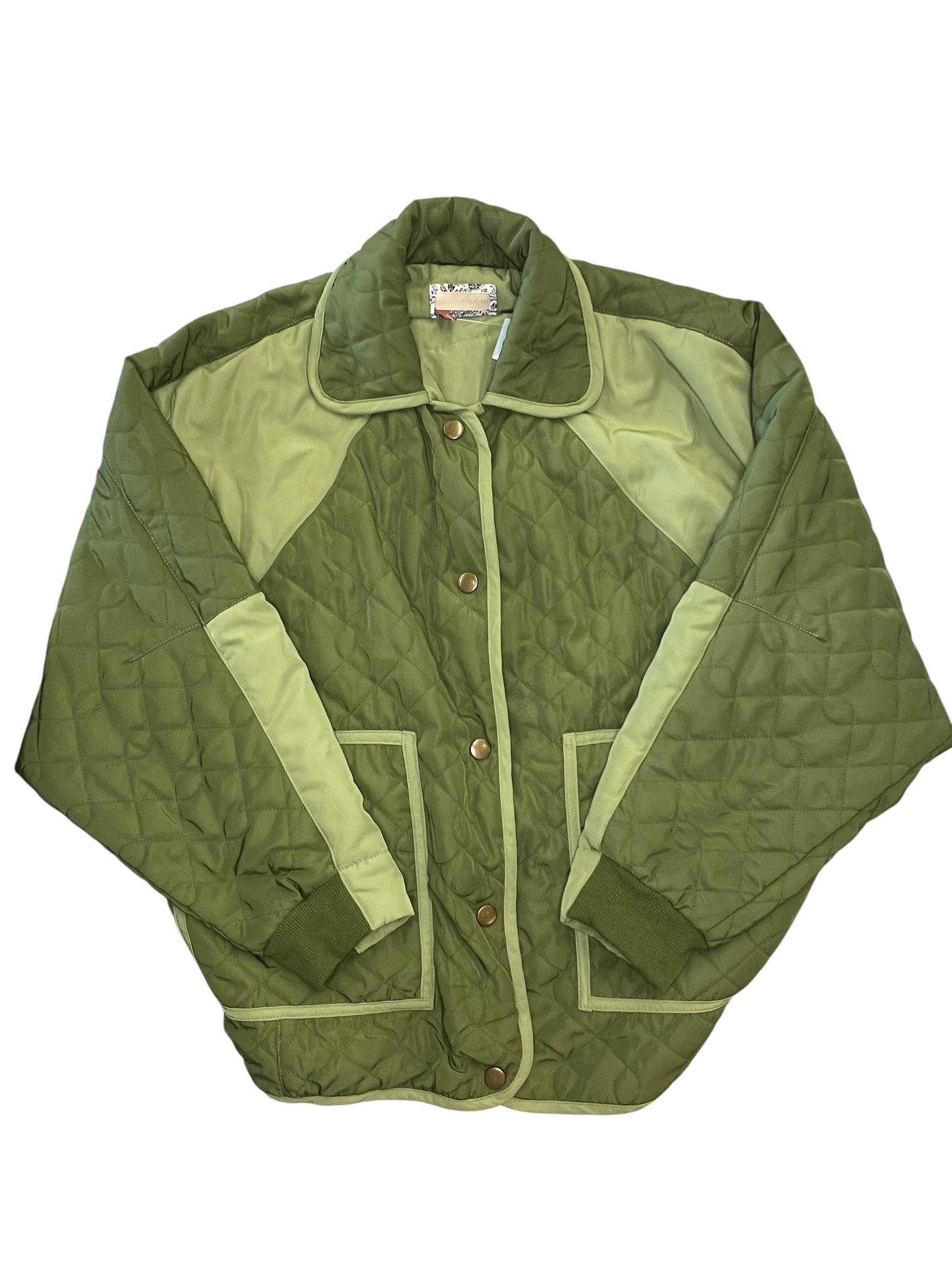Jacket Puffer & Quilted By Pilcro In Green, Size:Xs