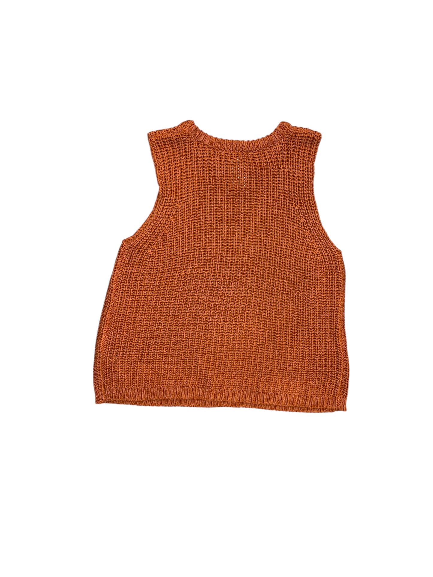 Vest Sweater By Gentle Fawn In Orange, Size:S