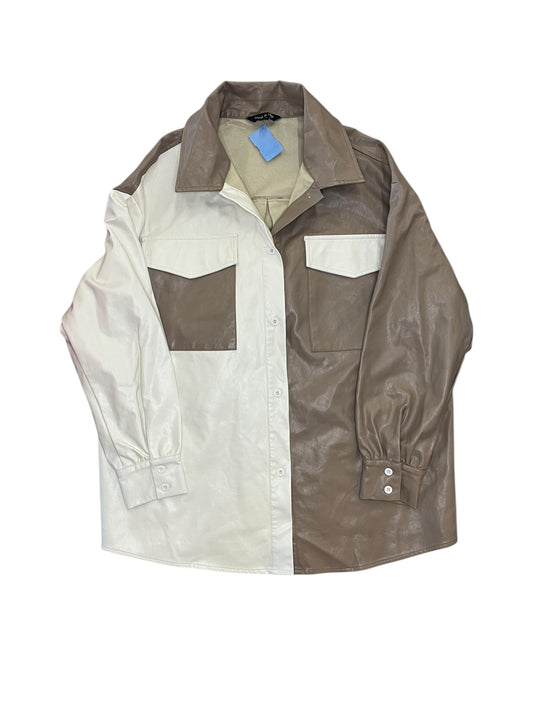 Jacket Shirt By Strut & Bolt In Brown, Size:S