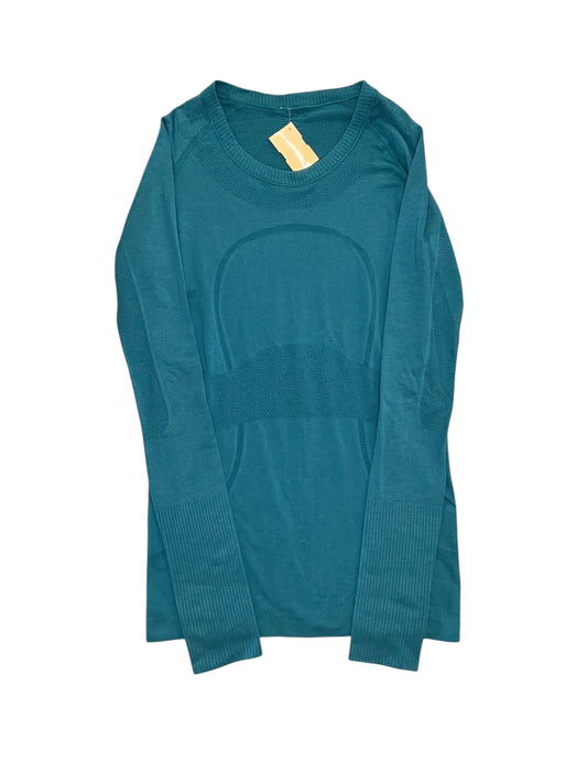 Athletic Top Ls Collar By Lululemon In Teal, Size:M
