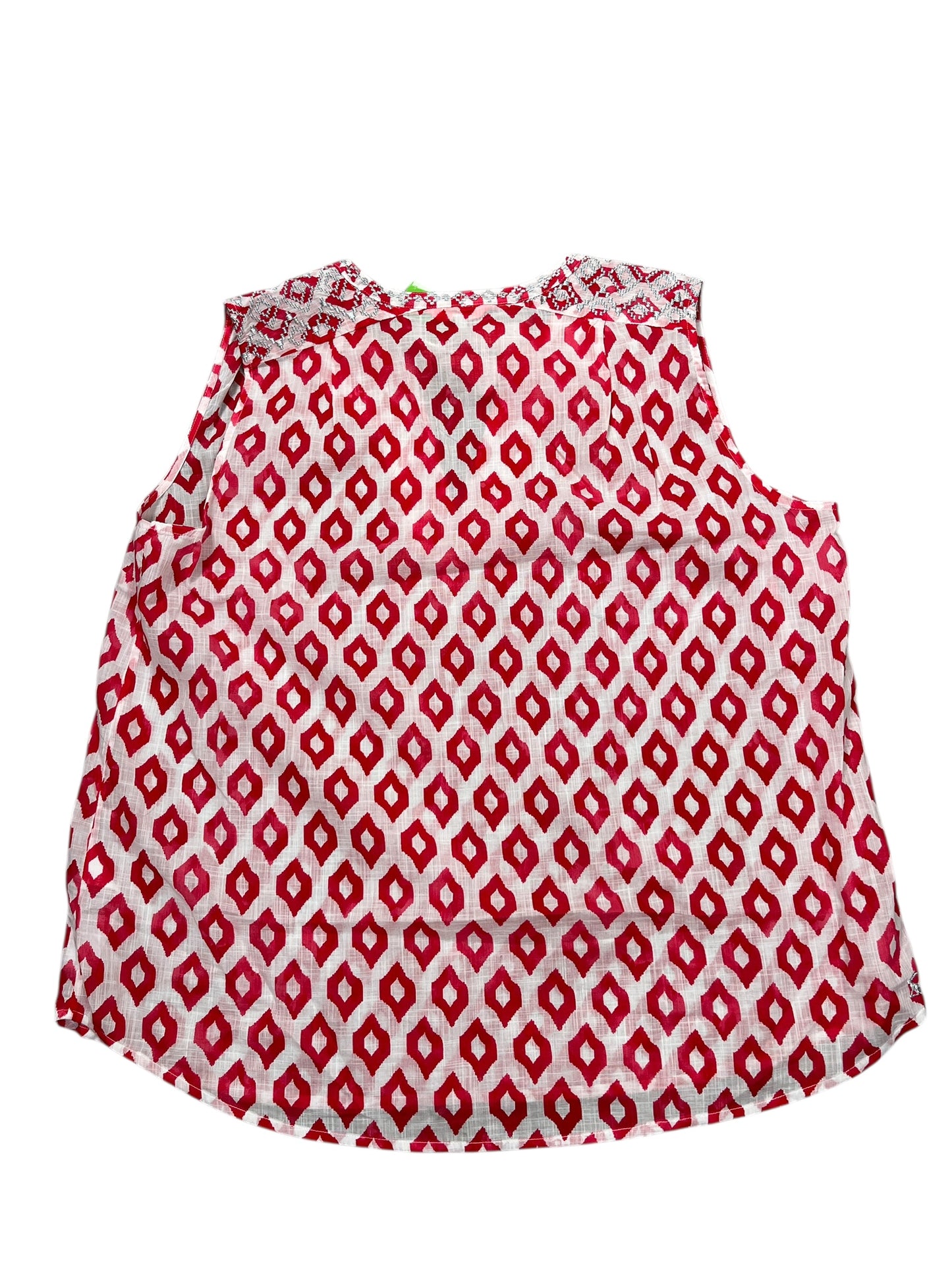 Top Sleeveless By Joules In Red & White, Size:Xl