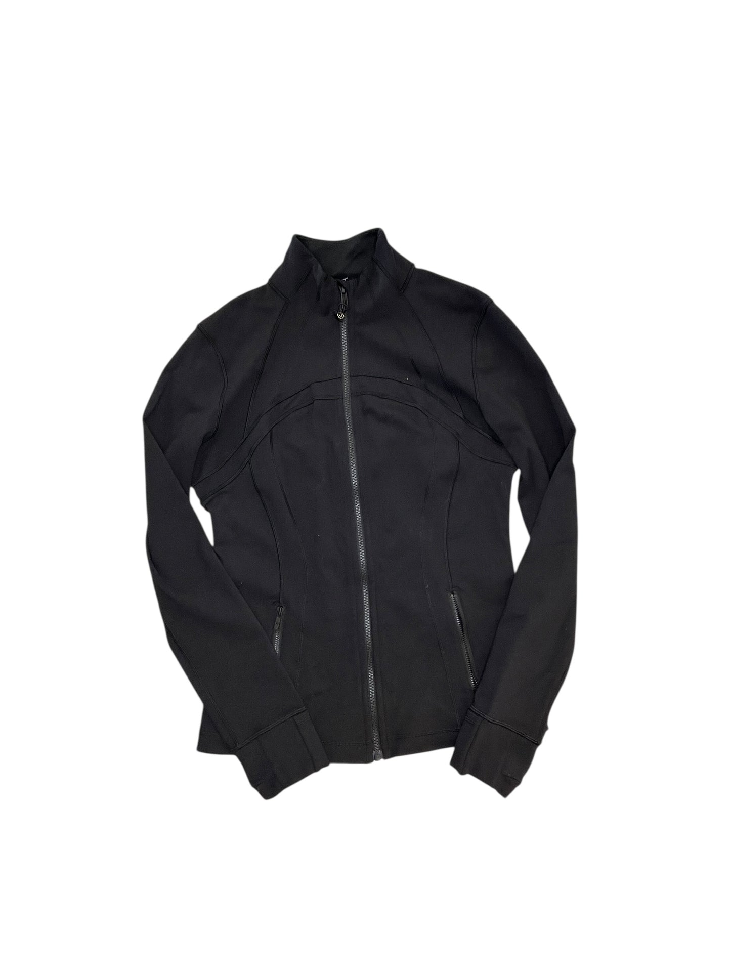 Athletic Jacket By Lululemon In Black, Size:M