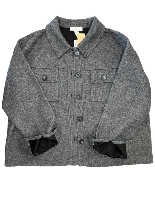 Jacket Shirt By Cj Banks In Grey, Size:Xl