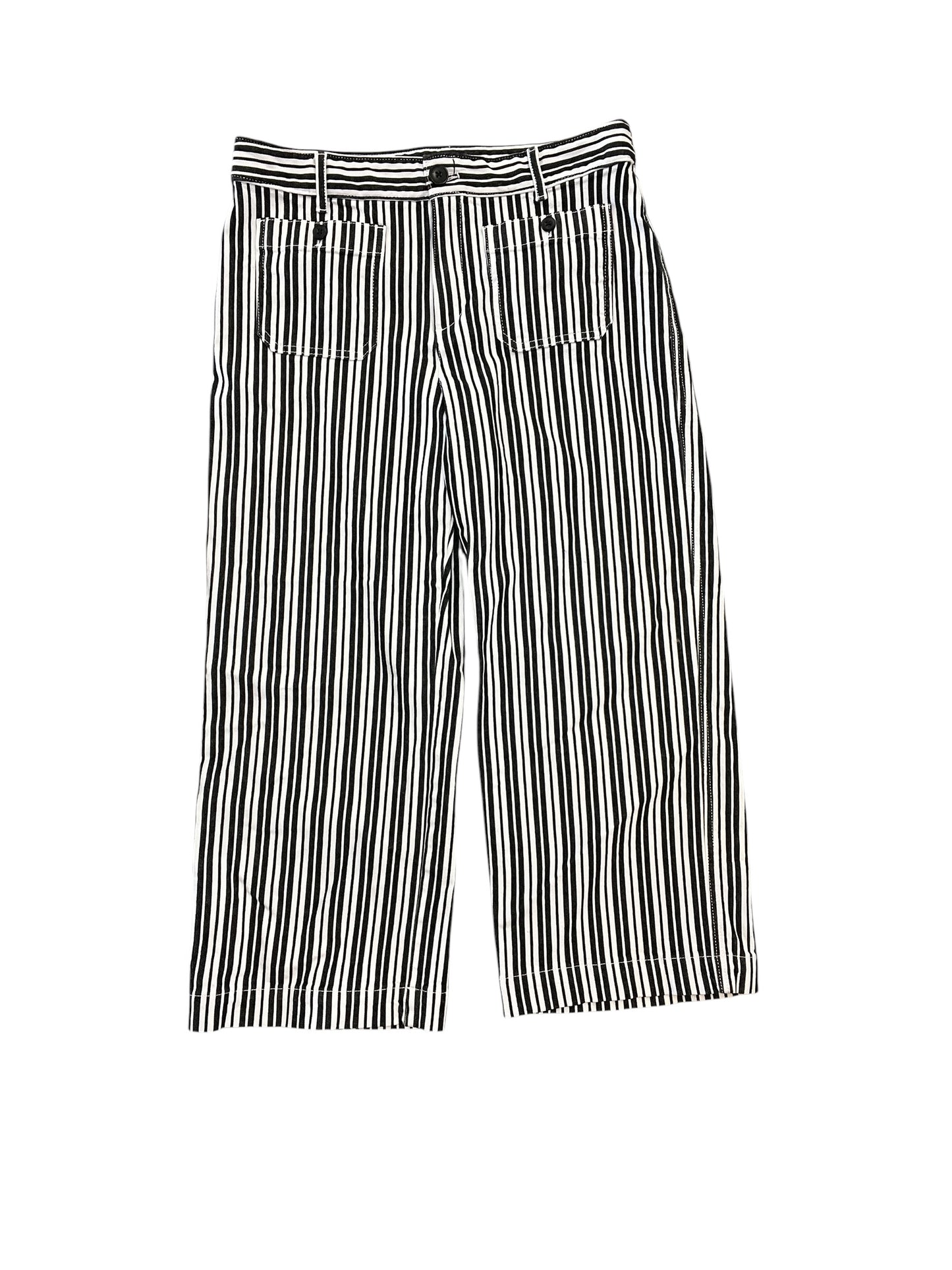 Jeans Wide Leg By Loft In Striped Pattern, Size:10
