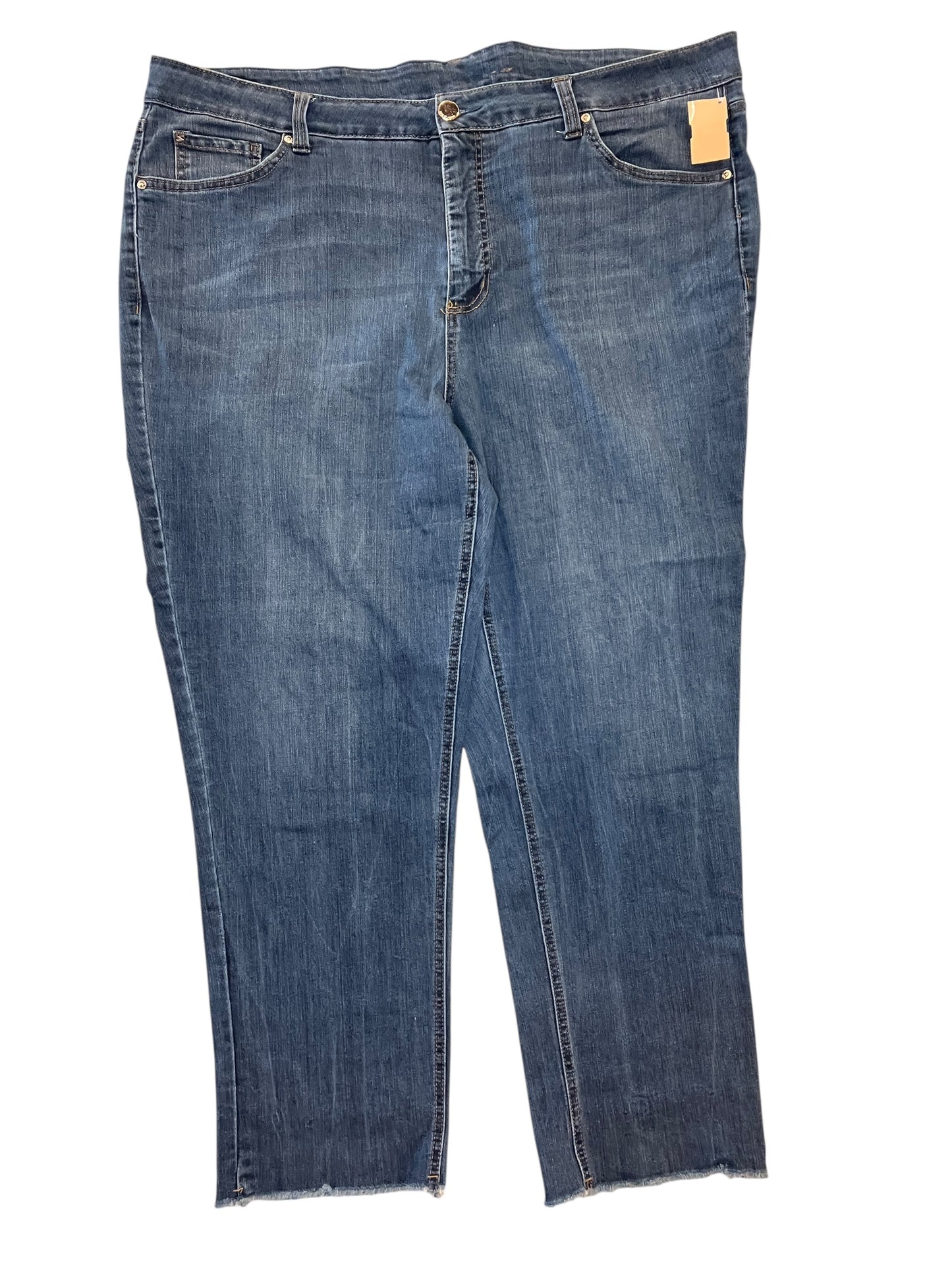 Jeans Cropped By Seven 7 In Blue Denim, Size:22