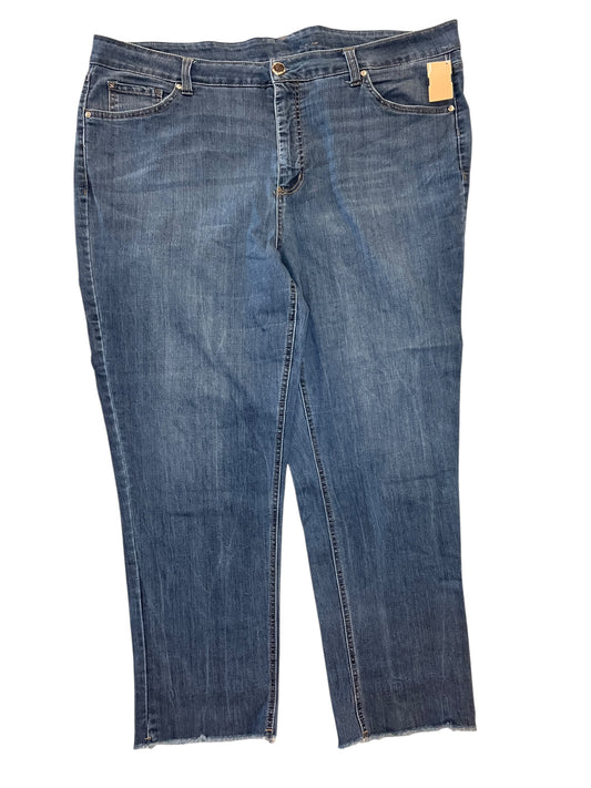 Jeans Cropped By Seven 7 In Blue Denim, Size:22