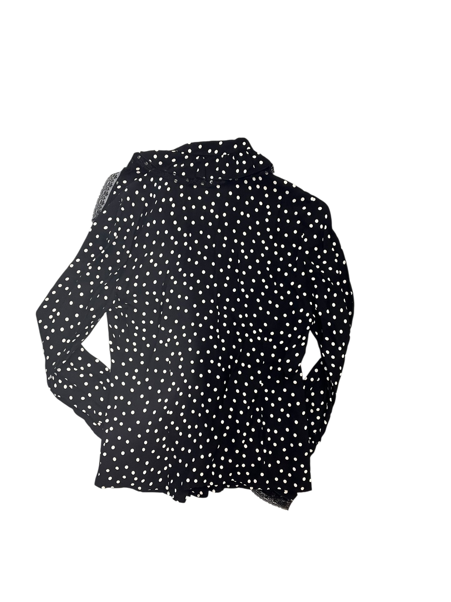 Blouse Ls By Cma In Polkadot Pattern, Size:Xs