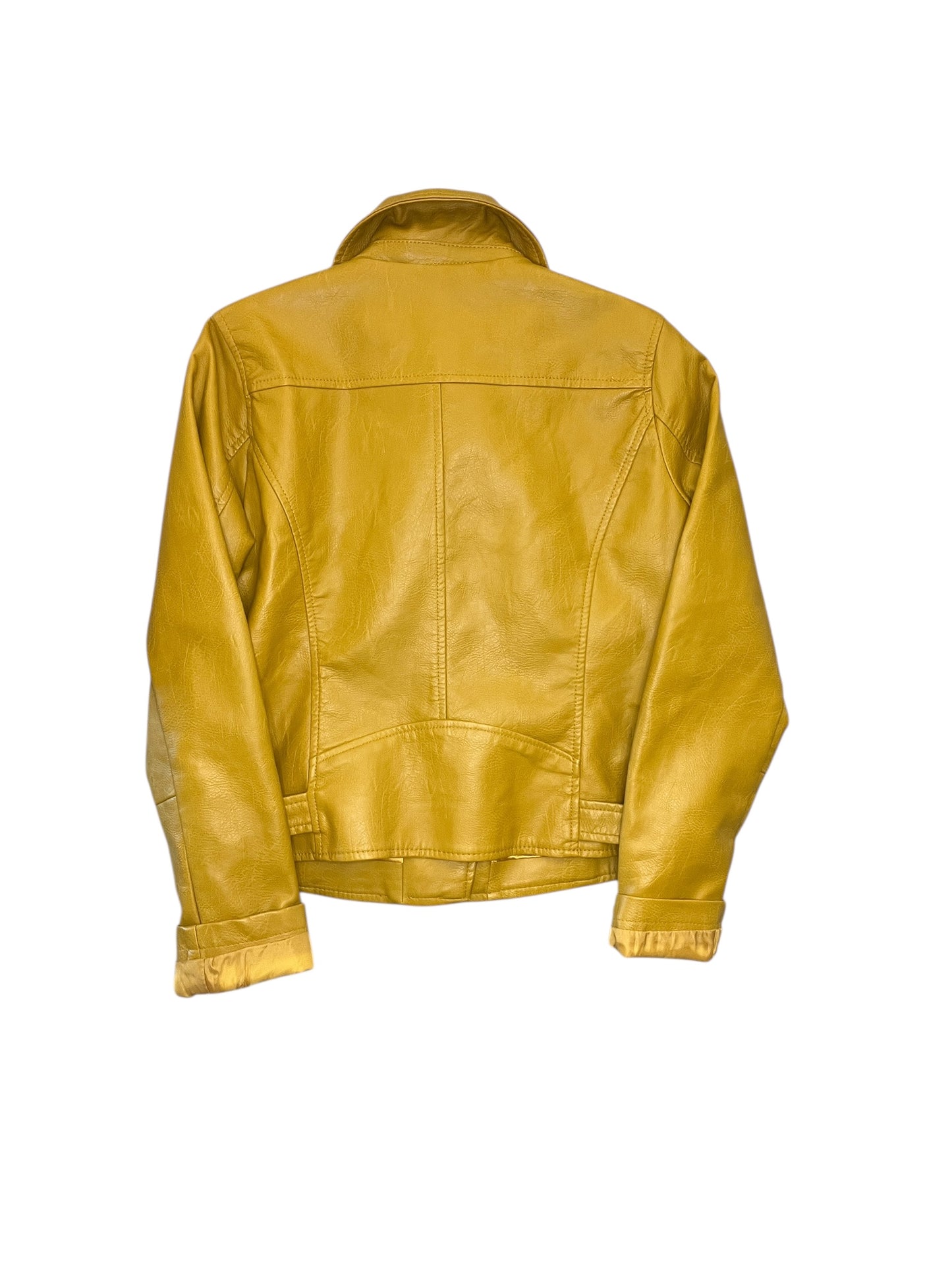 Jacket Moto By Fashion Nova In Yellow, Size:S