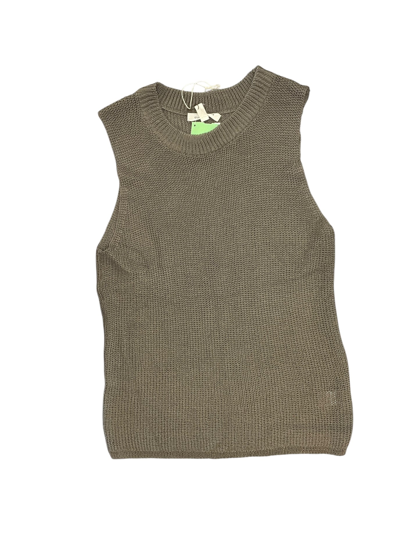 Top Sleeveless By Grade & Gather In Green, Size:L
