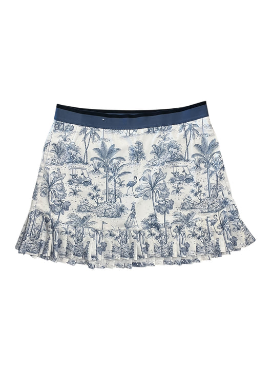 Skirt Mini & Short By Lady Hagen In Blue & White, Size:Xl