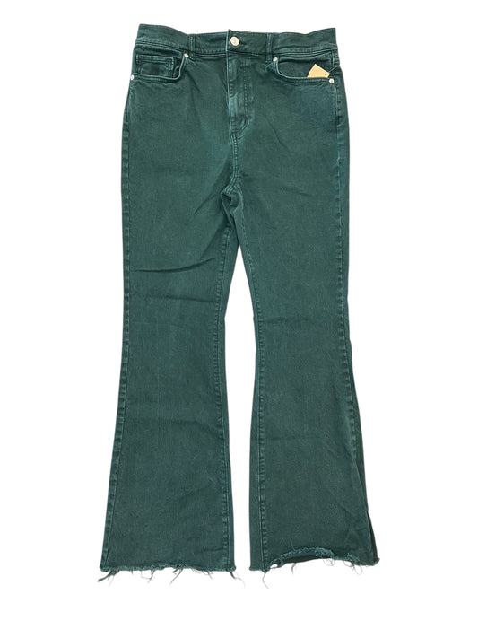 Jeans Flared By Loft In Green, Size:8