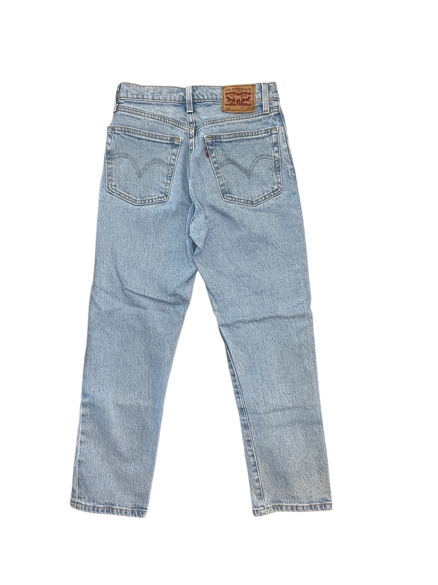 Jeans Straight By Levis In Blue Denim, Size:0