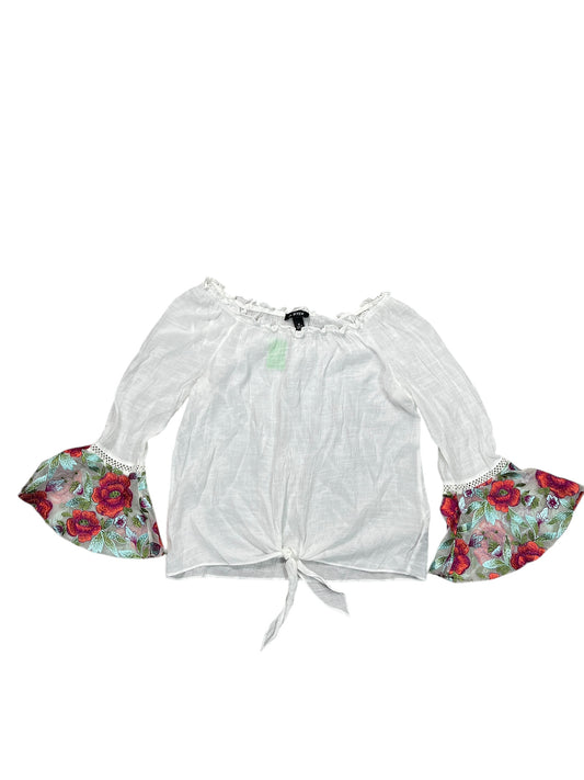 Top 3/4 Sleeve Basic By A Byer In White, Size:M