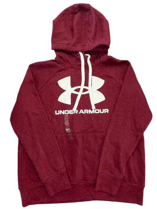Sweatshirt Hoodie By Under Armour In Red, Size:L