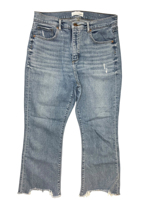 Jeans Cropped By Loft In Blue Denim, Size:12
