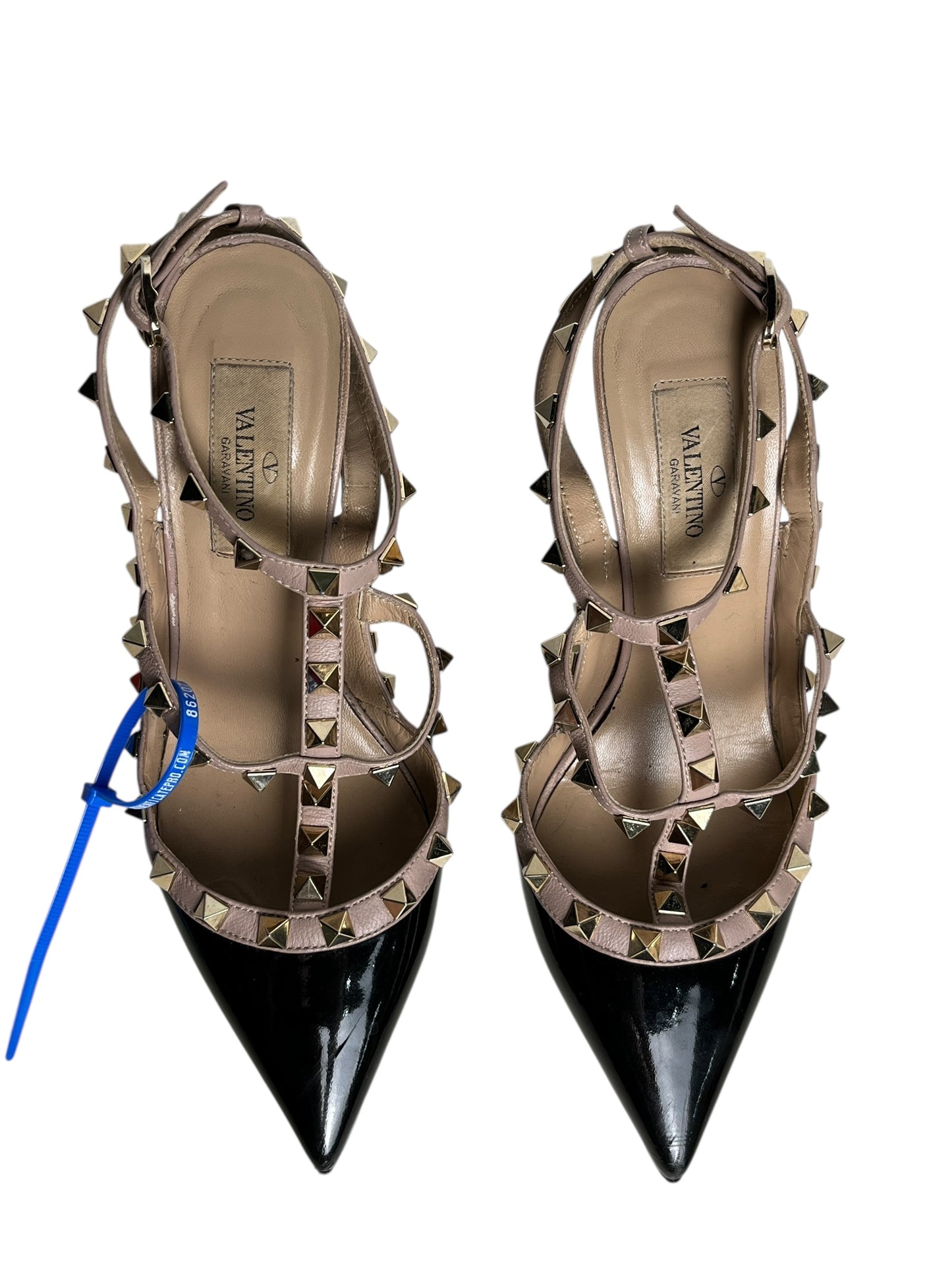 Shoes Luxury Designer By Valentino-garavani In Black & Tan, Size: 5.5