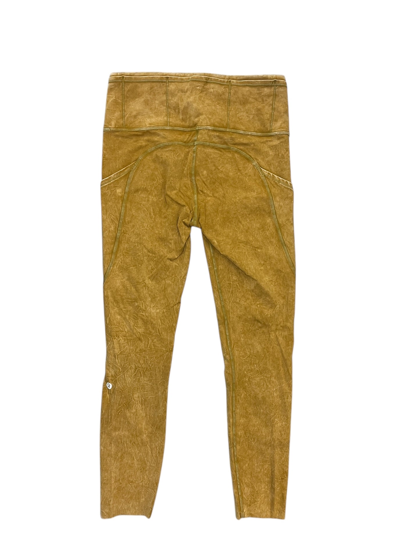 Athletic Leggings By Lululemon In Yellow, Size:S