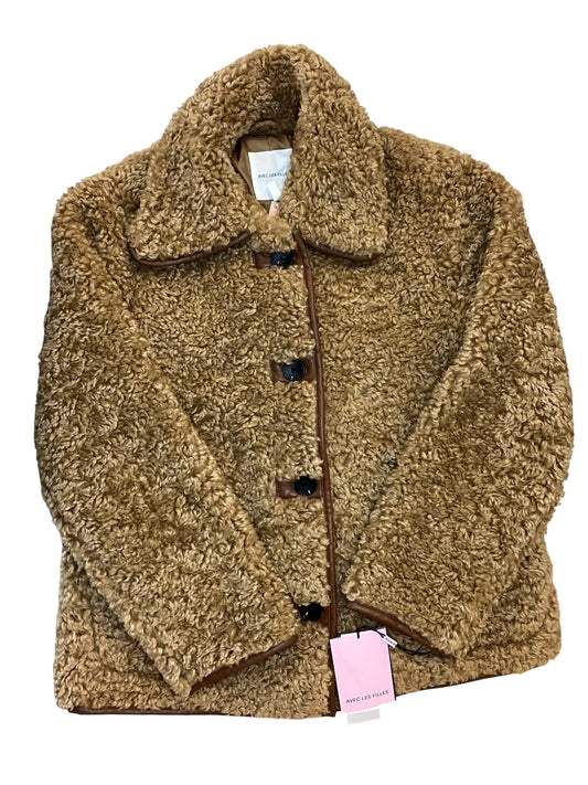 Jacket Faux Fur & Sherpa By Avec Les Filles In Brown, Size:M
