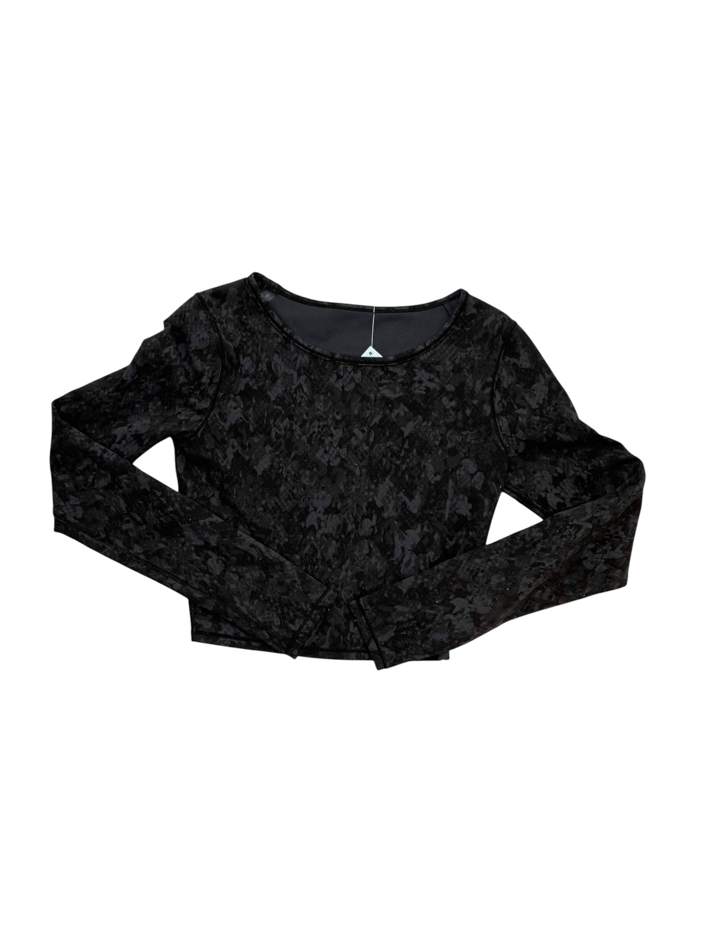 Athletic Top Ls Collar By Lululemon In Snakeskin Print, Size:M