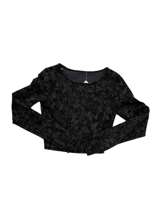 Athletic Top Ls Collar By Lululemon In Snakeskin Print, Size:M