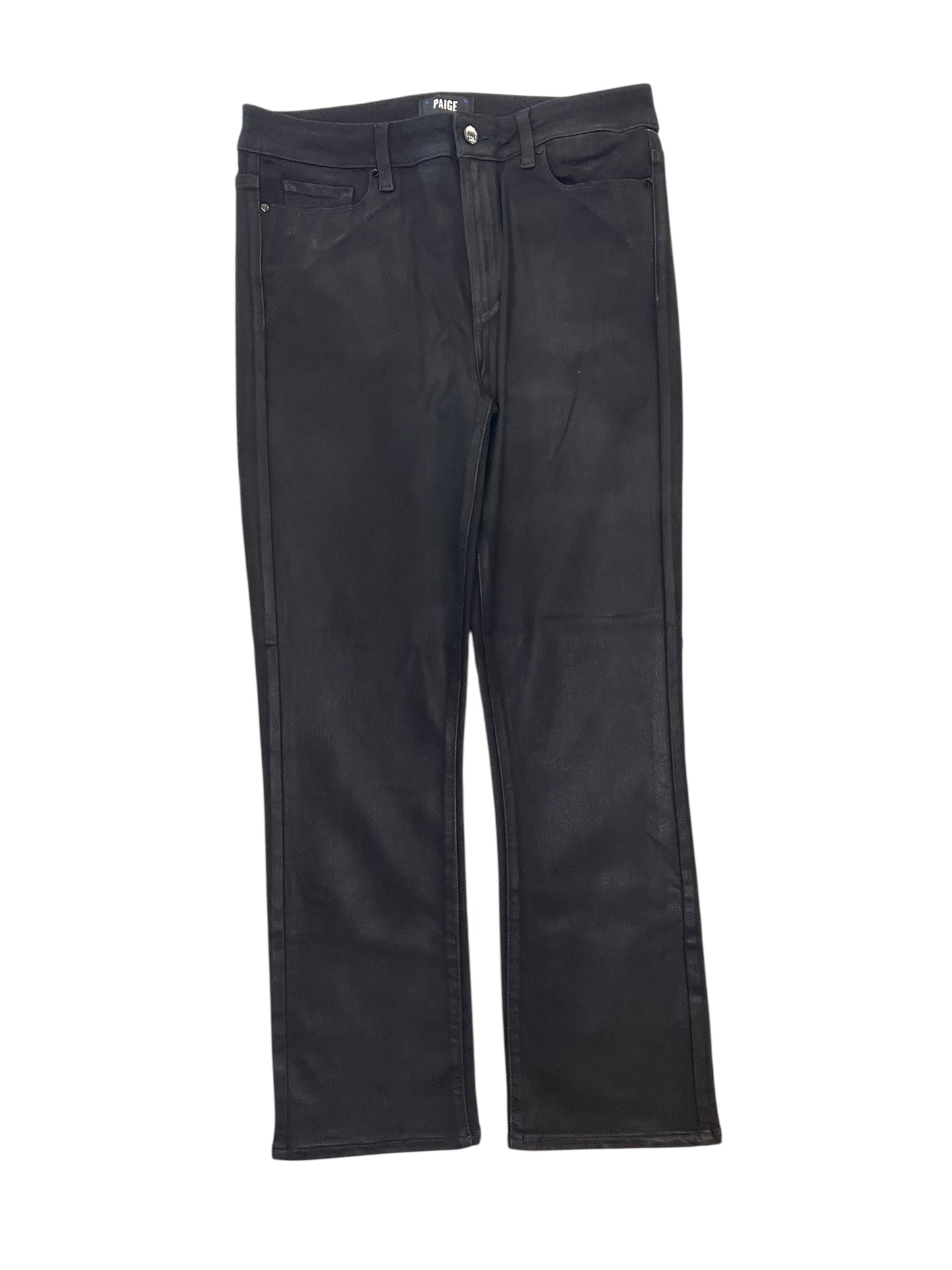 Jeans Straight By Paige In Black, Size:12