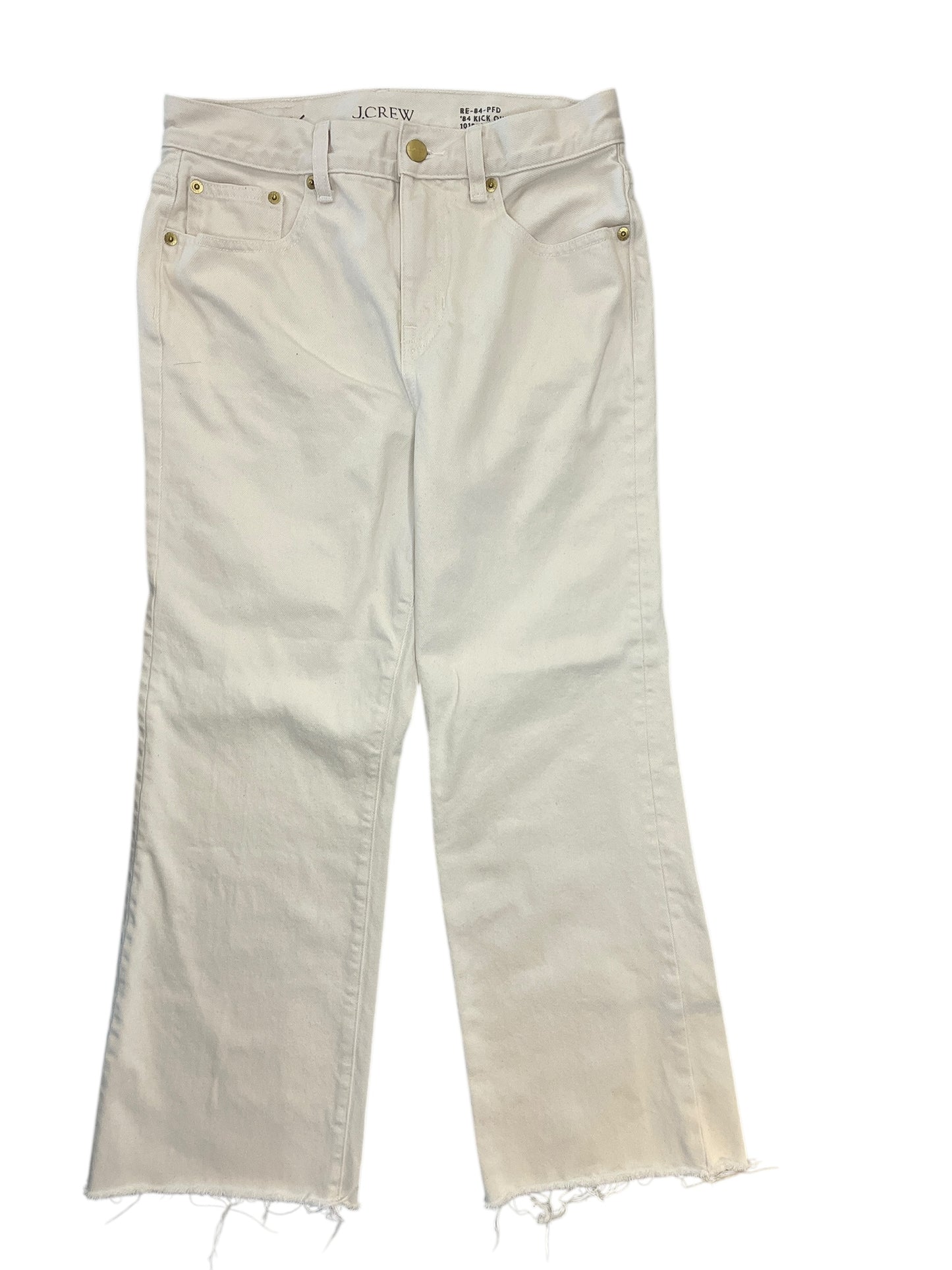 Jeans Boot Cut By J. Crew In Cream, Size:2