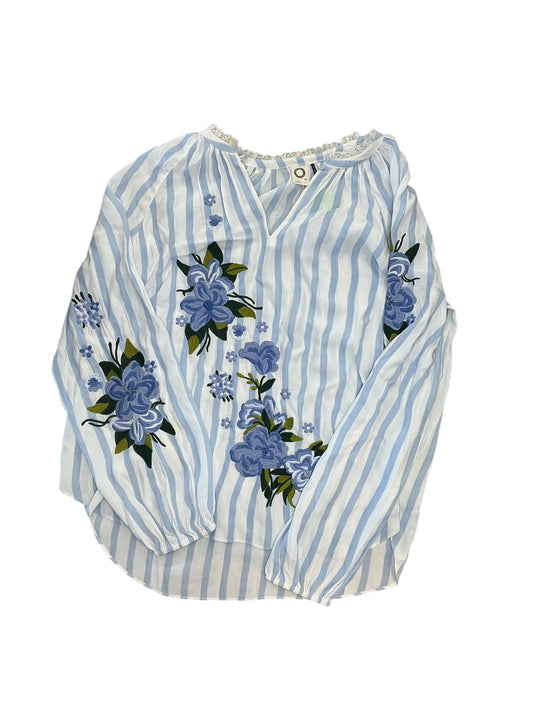 Blouse Ls By Akemi And Kin In Striped Pattern, Size:Xl