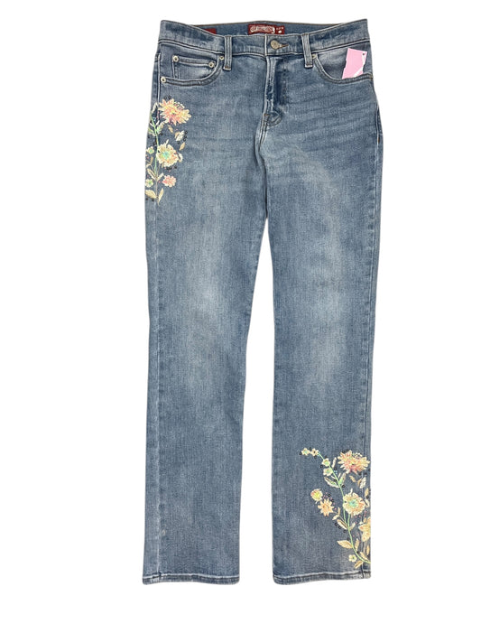 Jeans Straight By Lucky Brand In Blue Denim, Size:4