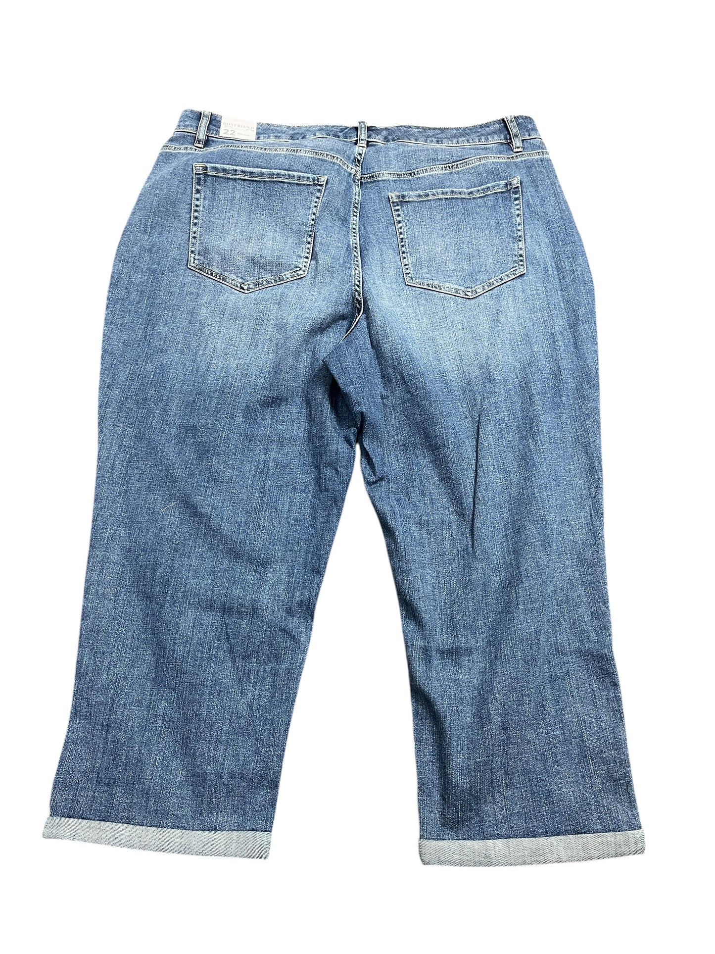 Jeans Boyfriend By Lane Bryant In Blue Denim, Size:22