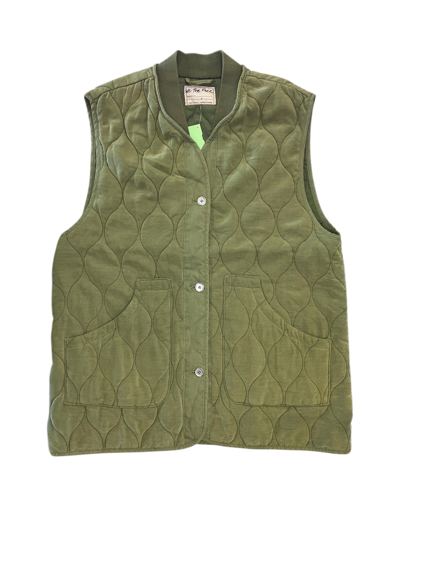 Vest Puffer & Quilted By We The Free In Green, Size:L