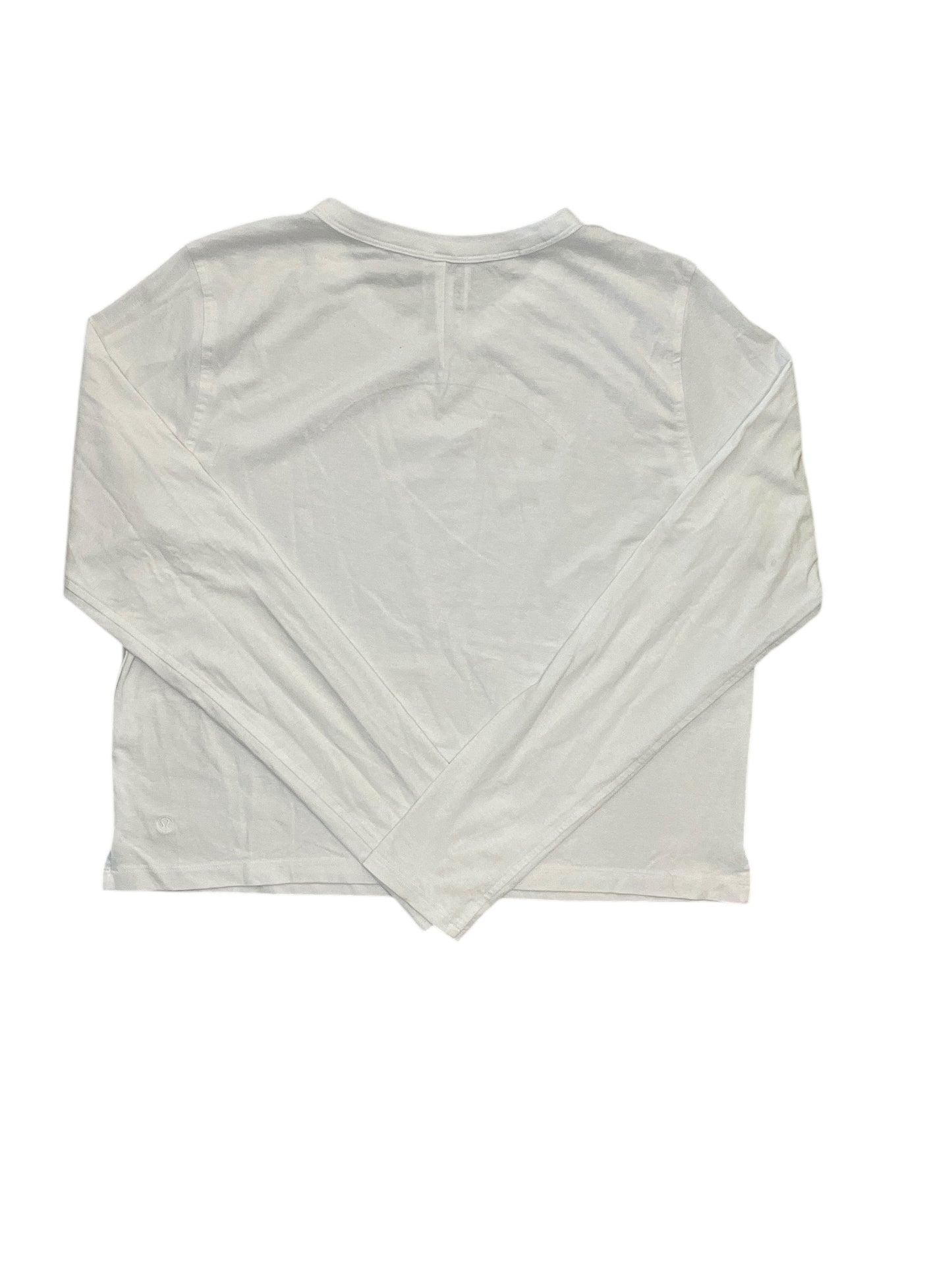 Athletic Top Ls Collar By Lululemon In White, Size:M