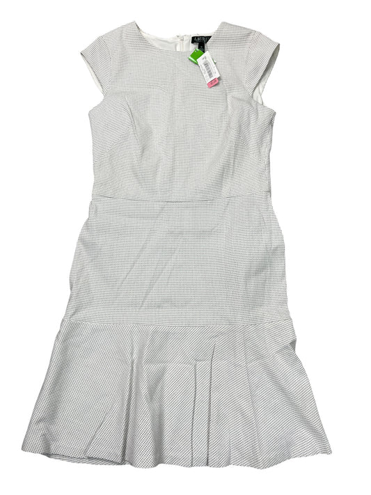 Dress Casual Midi By Lauren By Ralph Lauren In White, Size:L