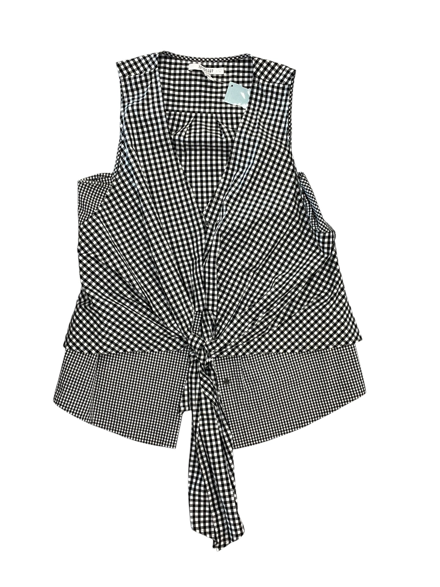 Top Sleeveless Designer By Derek Lam In Checkered Pattern, Size:8