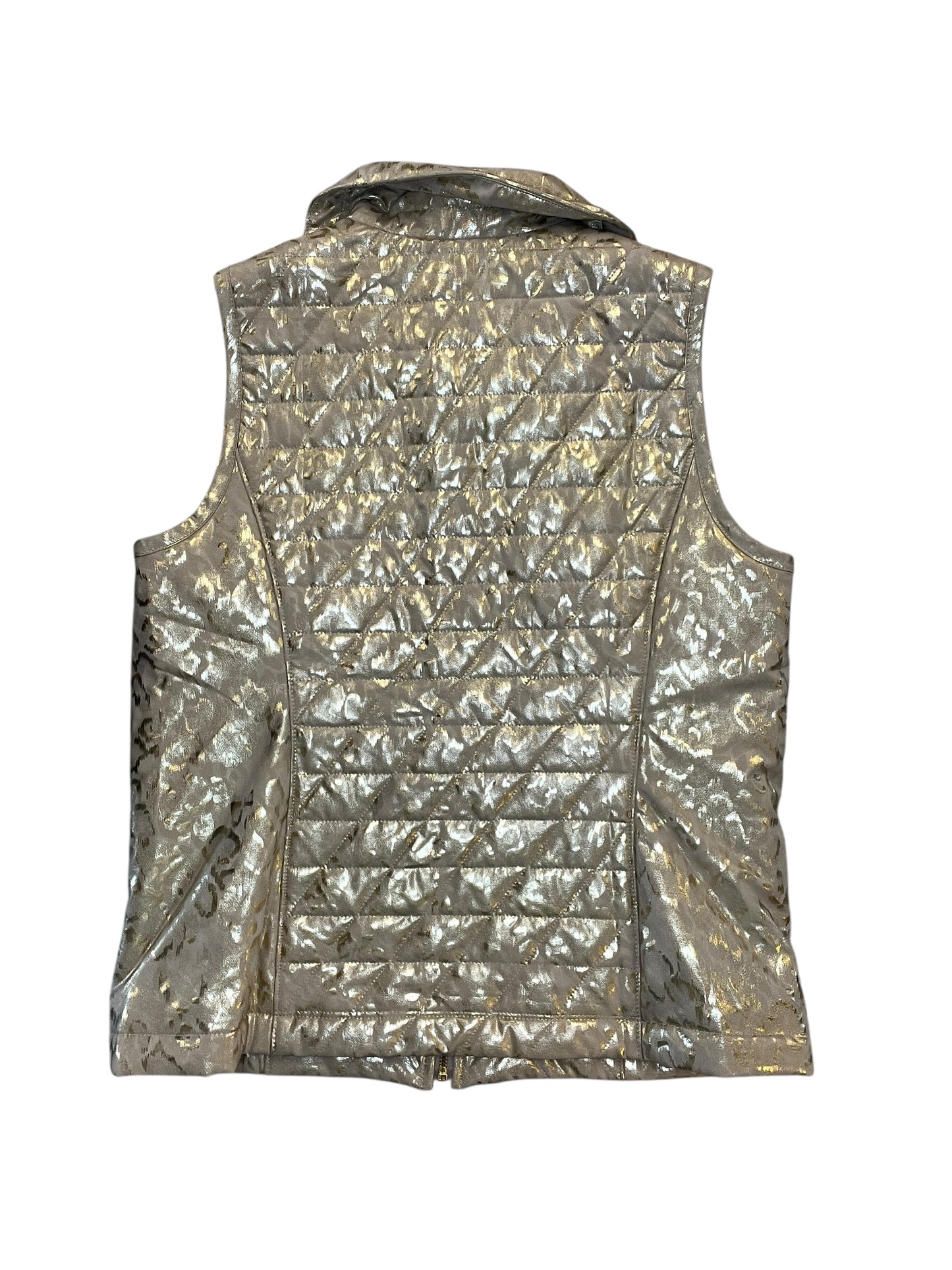 Vest Puffer & Quilted By Chicos In Gold, Size:M
