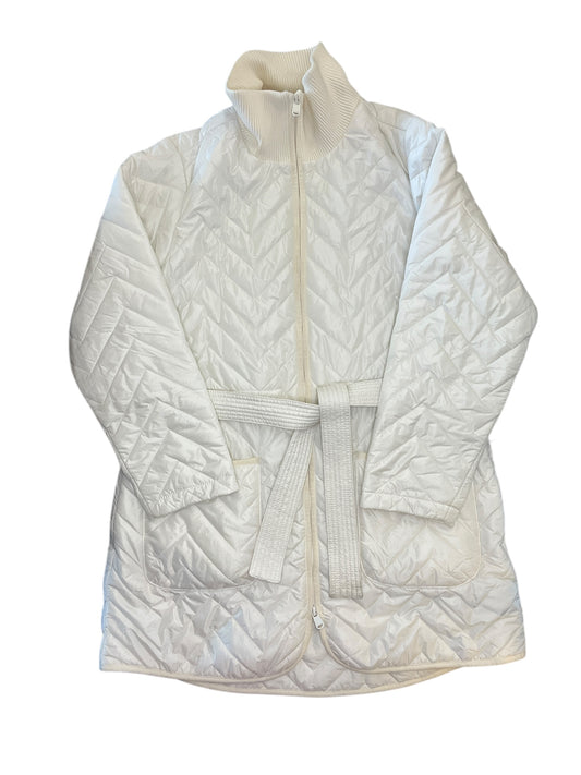 Jacket Puffer & Quilted By Athleta In White, Size:L