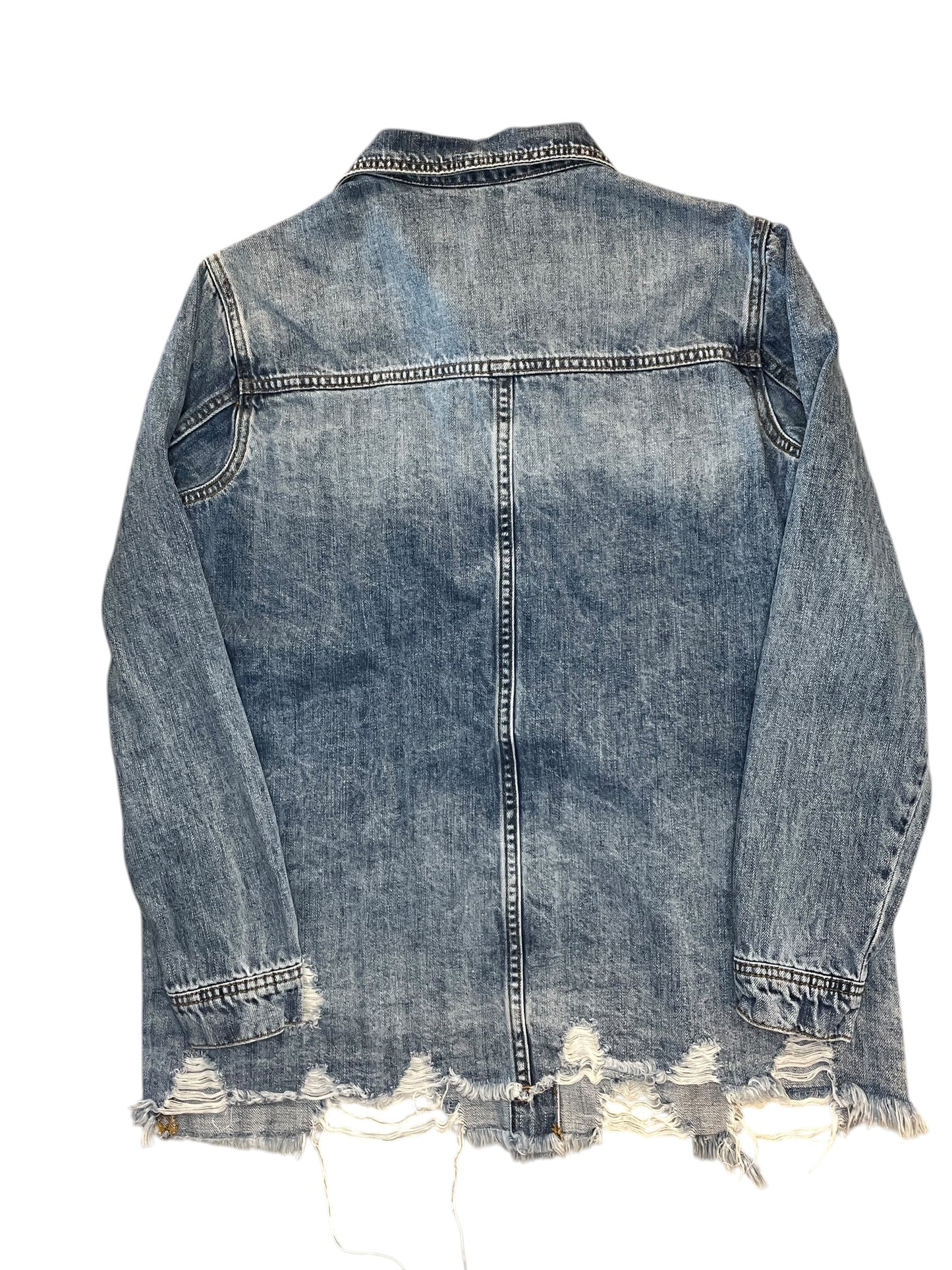 Jacket Denim By Kancan In Blue Denim, Size:Xs