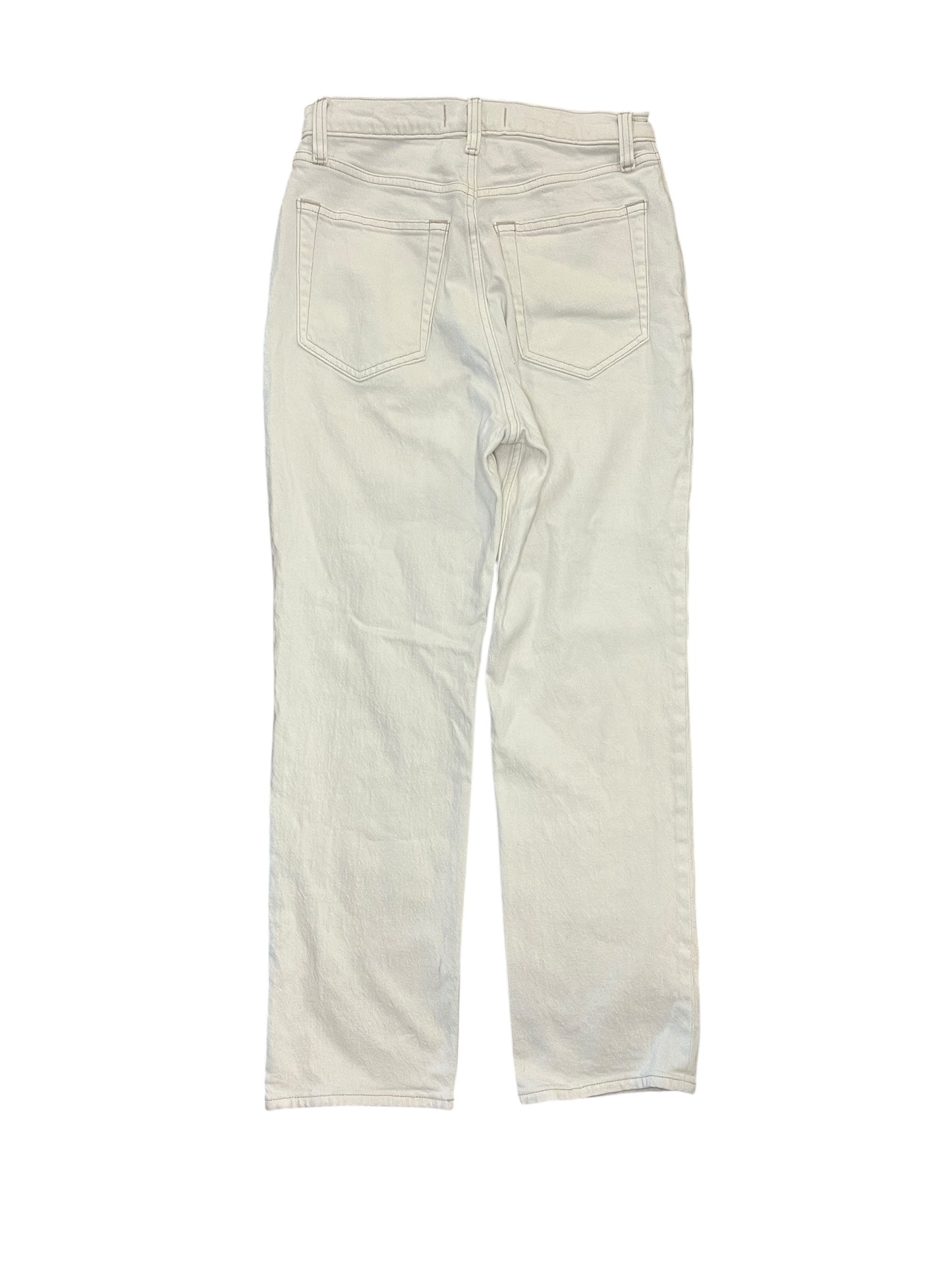 Jeans Straight By Abercrombie And Fitch In White Denim, Size:6