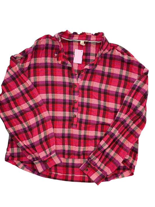 Top Ls By Pilcro In Pink & Red, Size:M