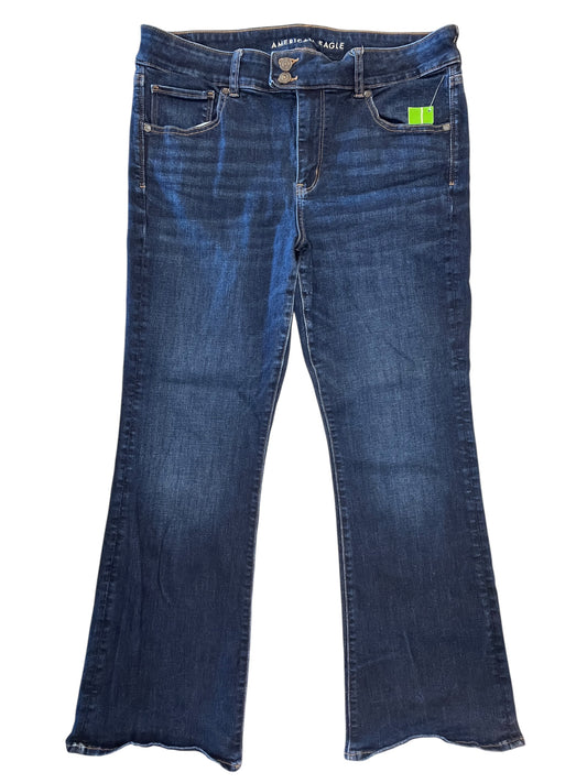 Jeans Boot Cut By American Eagle In Blue Denim, Size:18