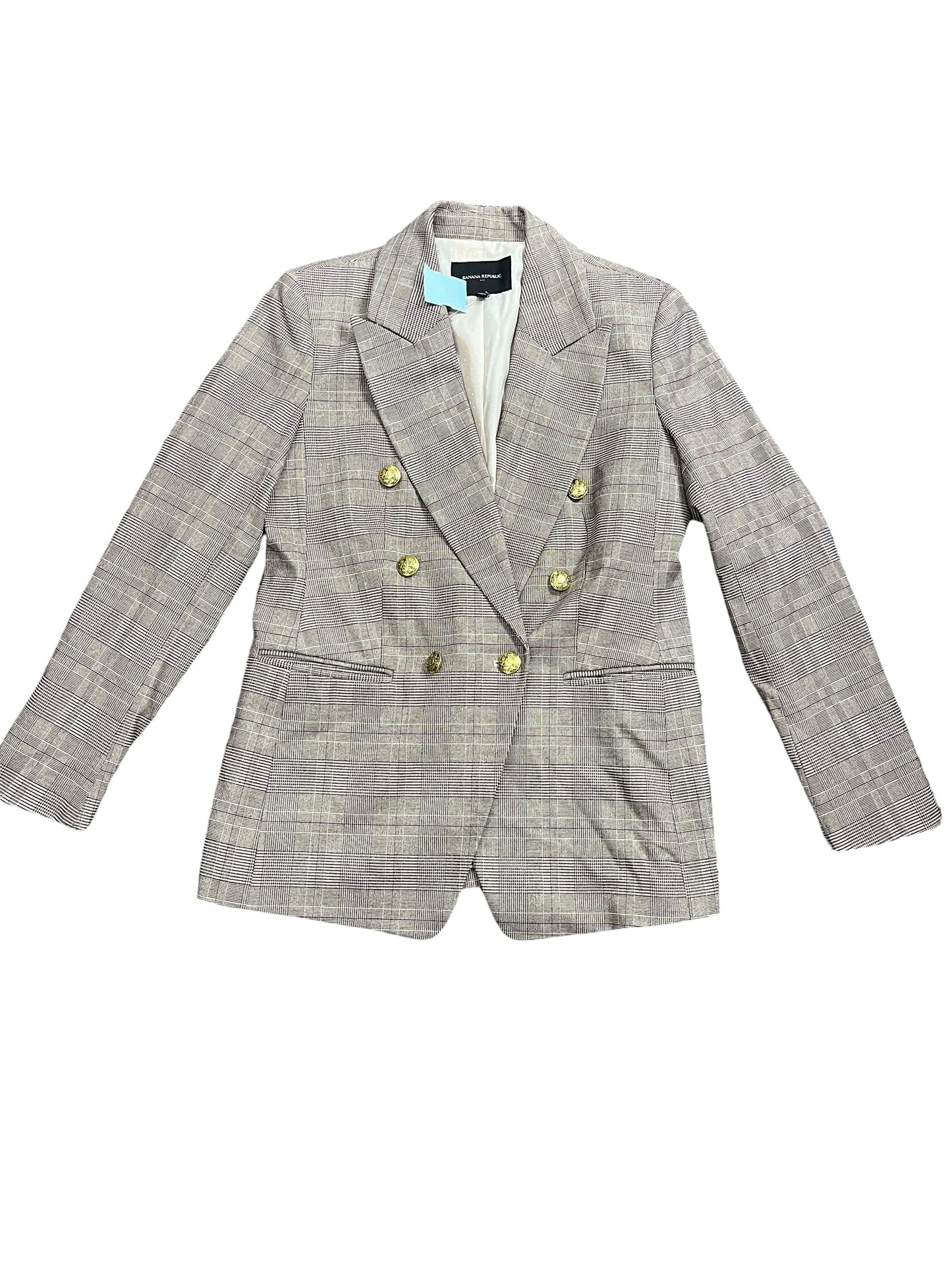 Blazer By Banana Republic In Plaid Pattern, Size:M