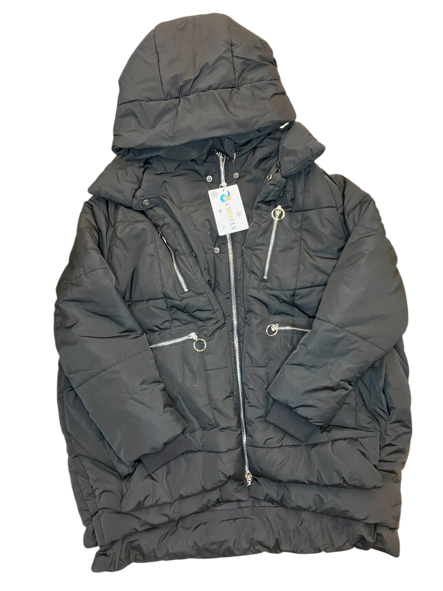 Coat Puffer & Quilted By Clothes Mentor In Black, Size:M