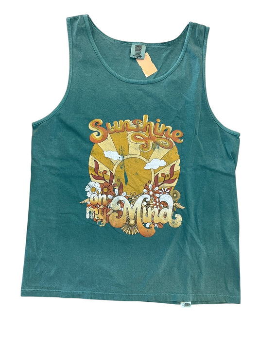 Tank Top By Comfort Colors In Blue, Size:L
