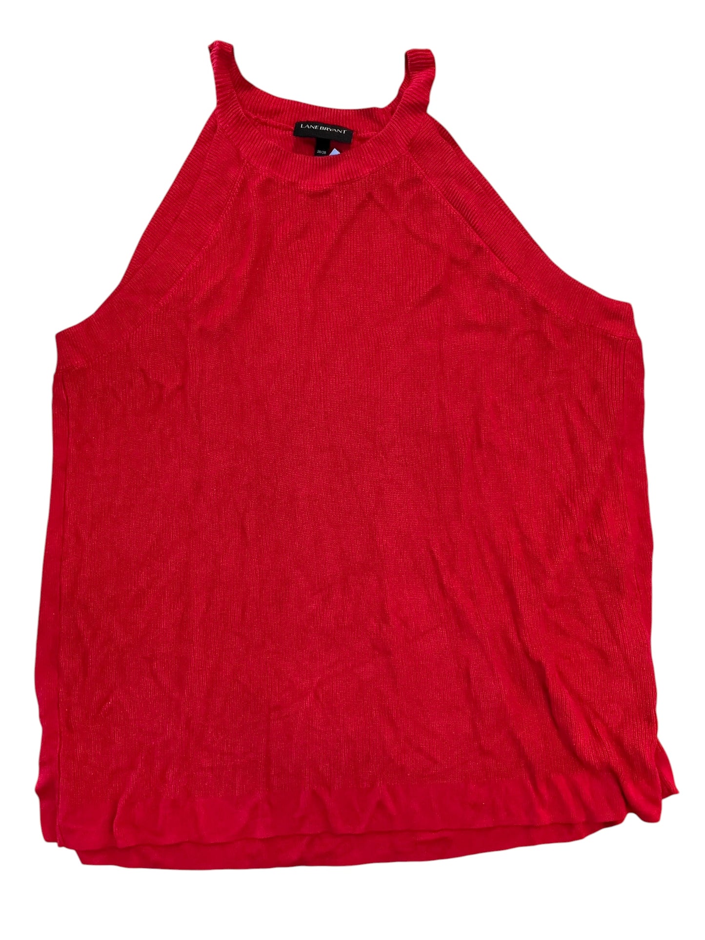 Top Sleeveless By Lane Bryant In Red, Size:4X